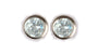 A Aquamarine 3mm Cubic Zirconia Earring.