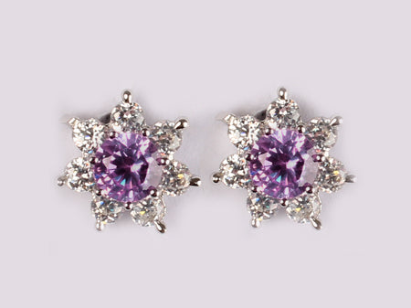 A Amethyst Cubic Zirconia Earring.