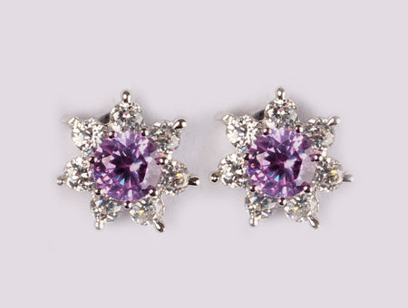 A Amethyst Cubic Zirconia Earring.
