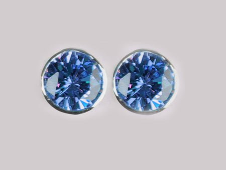 A Sapphire Cubic Zirconia Earring.