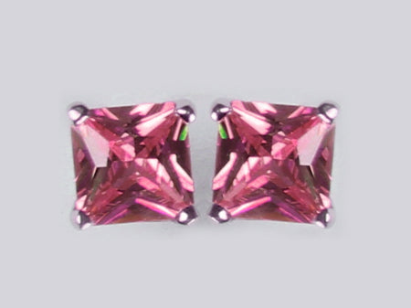 A Pink Cubic Zirconia Earring.