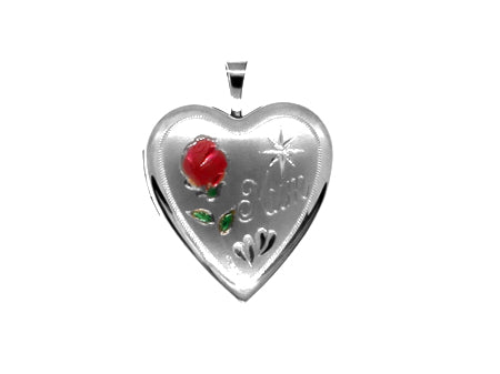Heart Mum Silver Locket