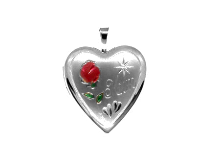 Heart Mum Silver Locket