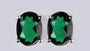 A Emerald & White Cubic Zirconia Earring.