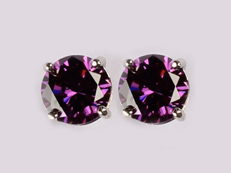 A Amethyst Cubic Zirconia Earring.