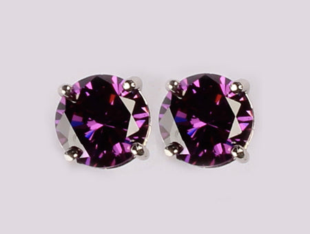 A Amethyst Cubic Zirconia Earring.