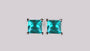 A Aquamarine Cubic Zirconia Earring 5mm x 5mm