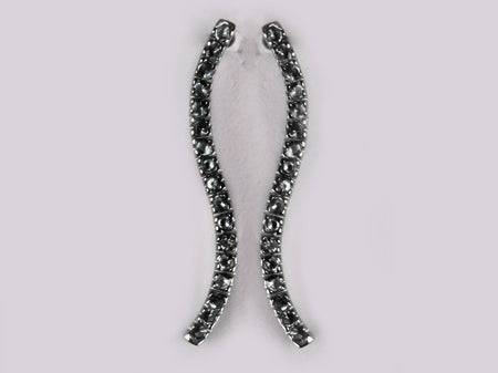 A Black & White Cubic Zirconia Earring.