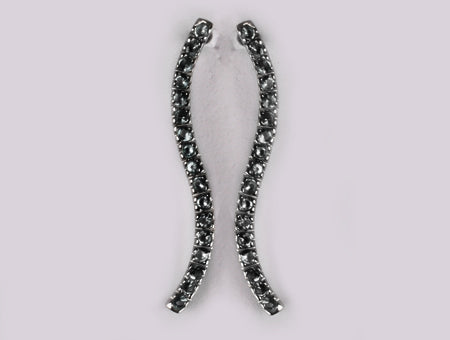 A Black & White Cubic Zirconia Earring.