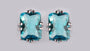 A Aquamarine Cubic Zirconia Earring