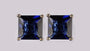A Sapphire & White Cubic Zirconia Earring.