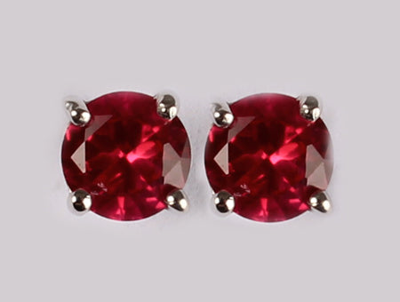 A Ruby Cubic Zirconia Earring