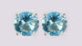 A Aquamarine Cubic Zirconia Earring 6MM