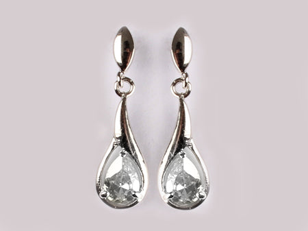 A White Cubic Zirconia Earring
