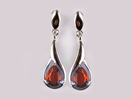 Garnet Cubic Zirconia Earring