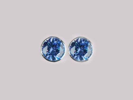 A Sapphire  Cubic Zirconia Earring.