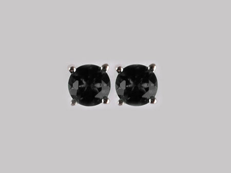 A Black  Cubic Zirconia Earring.3mm