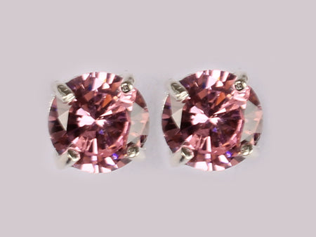 A Pink Cubic Zirconia Earring.6mm