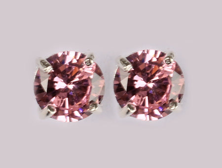 A Pink Cubic Zirconia Earring.6mm