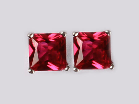 A Ruby Cubic Zirconia Earring