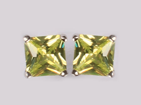 A Peridot Cubic Zirconia Earring.