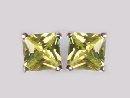 A Peridot Cubic Zirconia Earring.