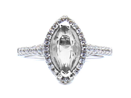 A White Cubic Zirconia Ring.