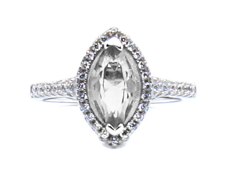 A White Cubic Zirconia Ring.