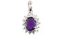 9 CT White Gold Amethyst Pendant.