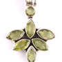 Peridot Stone Silver Pendant