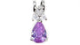 A Amethyst & White Cubic Zirconia Pendant.