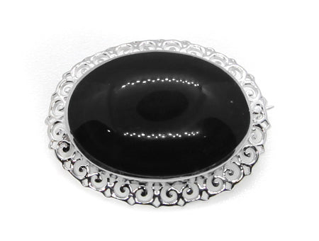 Black Stone Brooche