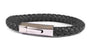 Leather Stainless Steel Bracelet BLACK