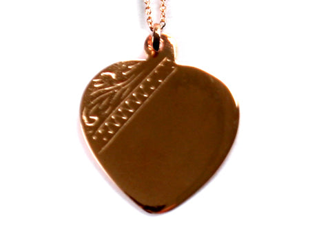 Rose Gold Plated on Silver Disc Pendant