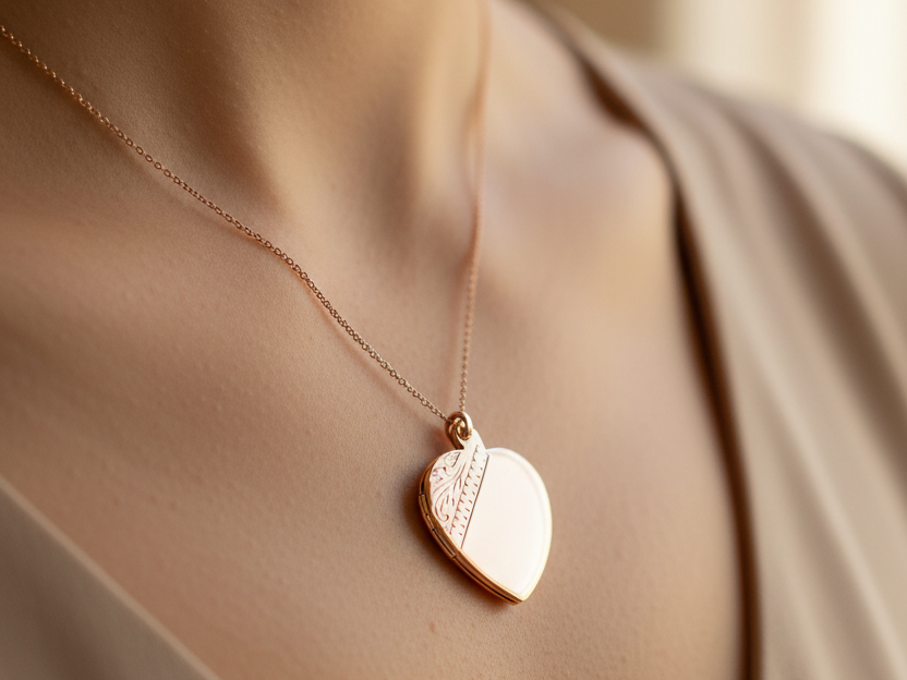 Rose Gold Plated on Silver Disc Pendant