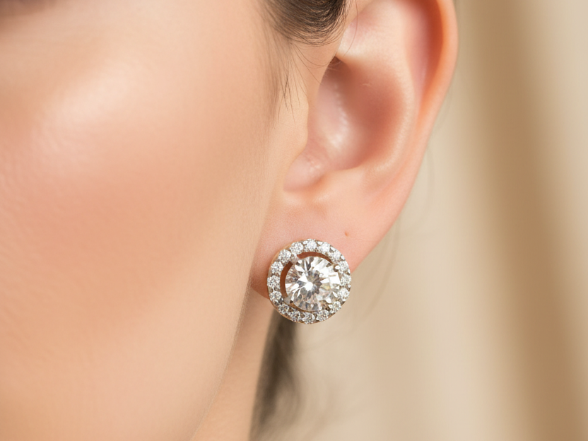 9 CT Yellow Gold Earring.
