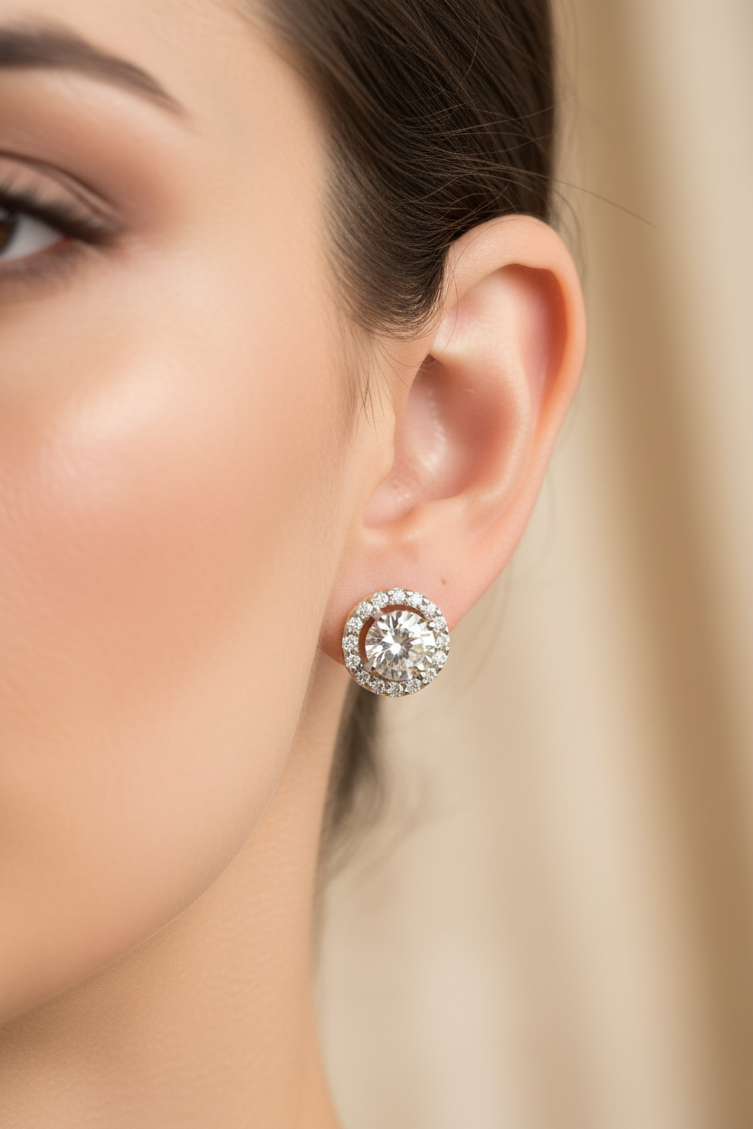 9 CT Yellow Gold Earring.