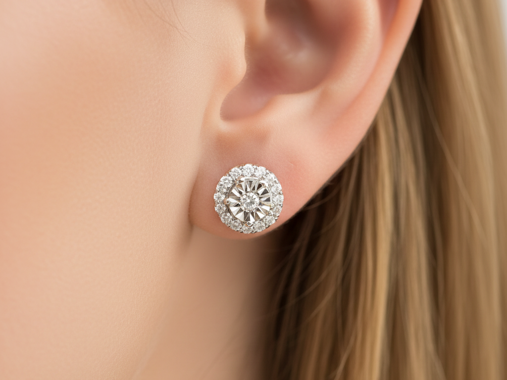 9 CT Yellow Gold Earring.