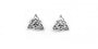 Trinity Knot Earrings with Plain Silver