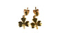 9 CT Yellow Gold Shamrock Earring