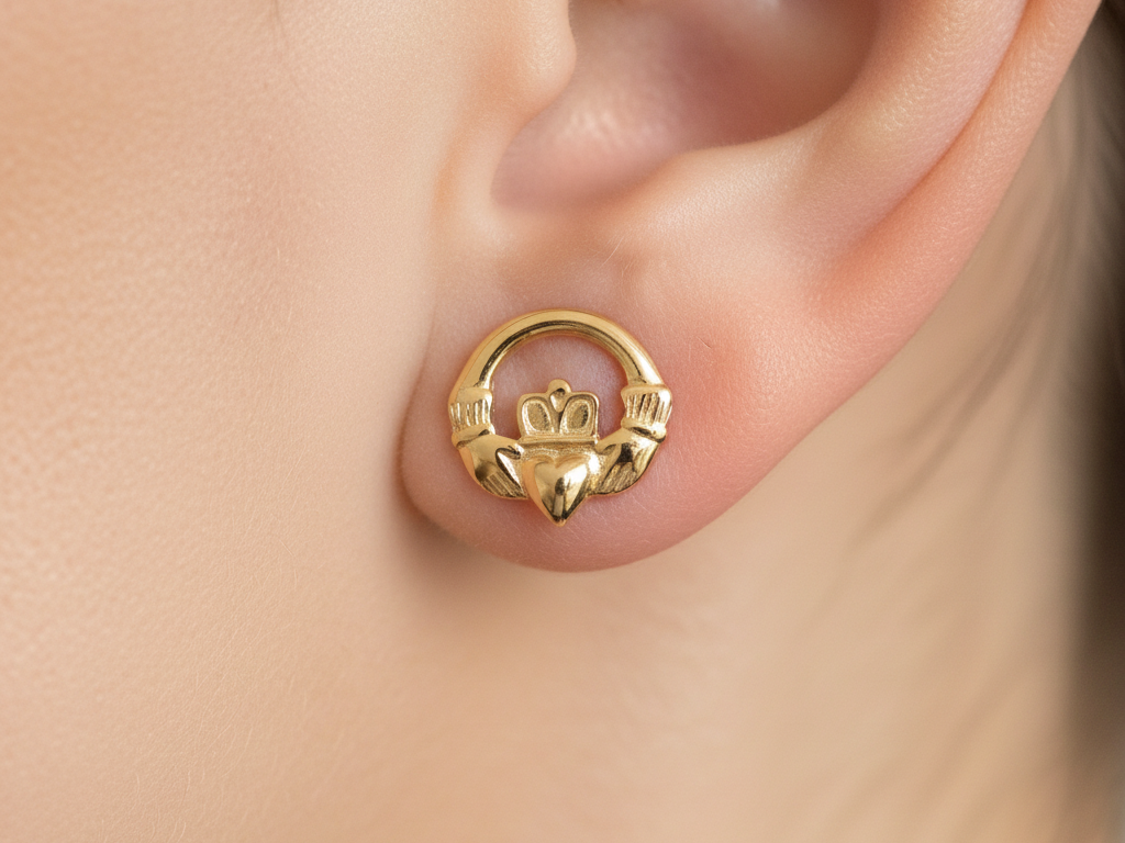 9 CT Yellow Gold Earring H/W