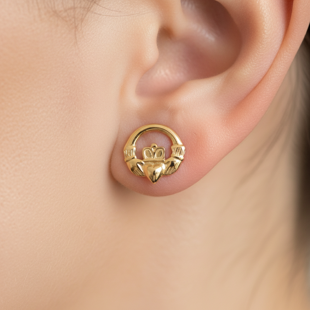 9 CT Yellow Gold Earring H/W