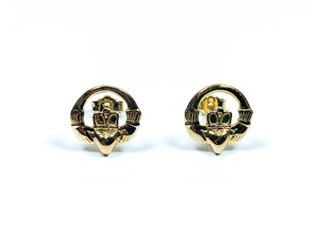 9 CT Yellow Gold Claddagh Earring L/W