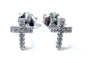 Holy Communion/Confirmation Silver Cz Cross Earrings Boxed.