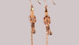 Silver with Rose Gold Plate Earring