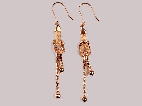 Silver with Rose Gold Plate Earring