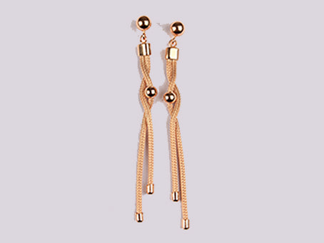 Silver with Rose Gold Plate Earring