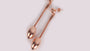 Silver with Rose Gold Plate Earring