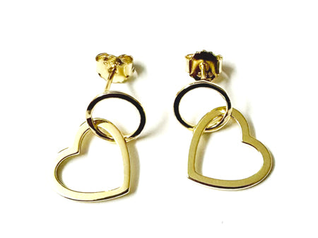 Simply Silver Yellow Plated Heart Earring
