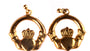 9 Carat Yellow Gold Claddagh Earrings
